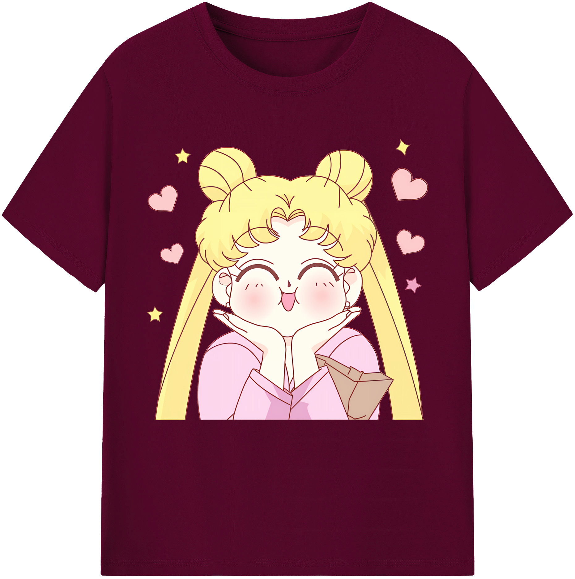 （画像用） 美少女戦士セーラームーン 愛野 美奈子 あいの みなこ Sailor Moon Aino Minako レディースカジュアルプリントTシャツ（綿100％）